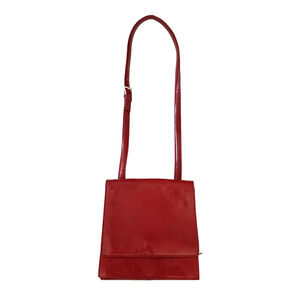 Hobo International Crossbody Shoulder Bag Red Leather Pockets Wallet Organizer